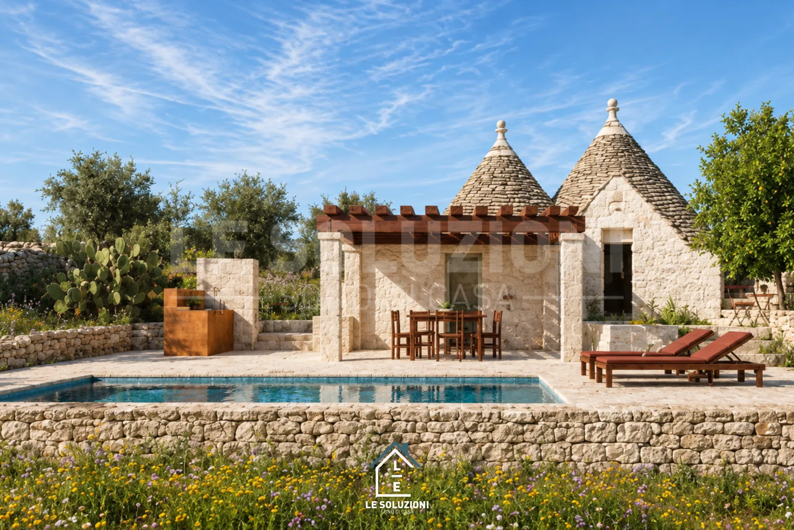 Trullo con progetto approvato, piscina e 1.750 mq di terreno – Putignano